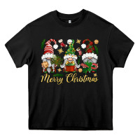 Black Merry Christmas Gnomes Heavy Core Tee - BundleAndBundleShop
