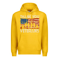 Lemon Thank You Veterans American Flag Patriotic Premium Hoodie - baoMotion