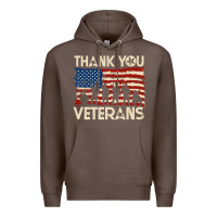 Coffee Thank You Veterans American Flag Patriotic Premium Hoodie - baoMotion