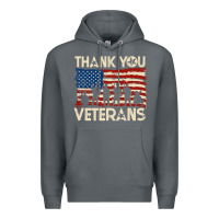 Rock Thank You Veterans American Flag Patriotic Premium Hoodie - baoMotion