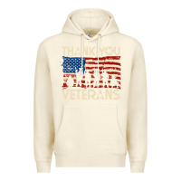 Sandshell Thank You Veterans American Flag Patriotic Premium Hoodie - baoMotion