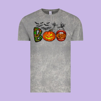 Boo Halloween Vintage Tee Designed By Cowhidedigitalart