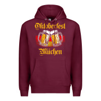 Burgundy Oktoberfest Munich Premium Hoodie - baoMotion