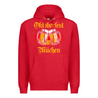 Red Oktoberfest Munich Premium Hoodie - baoMotion