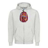Dove Grey watercolor pumpkin leopard Zipper Hoodie - RanaPortraitStore