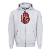 Heather Grey watercolor pumpkin leopard Zipper Hoodie - RanaPortraitStore