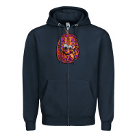 Navy watercolor pumpkin leopard Zipper Hoodie - RanaPortraitStore