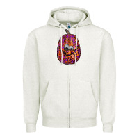 Oatmeal Heather watercolor pumpkin leopard Zipper Hoodie - RanaPortraitStore