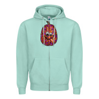 Seafoam watercolor pumpkin leopard Zipper Hoodie - RanaPortraitStore