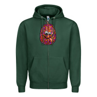 Sports Green watercolor pumpkin leopard Zipper Hoodie - RanaPortraitStore