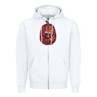White watercolor pumpkin leopard Zipper Hoodie - RanaPortraitStore