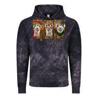 Cloud Black Christmas alpacas Vintage Hoodie - BarkalooDesign