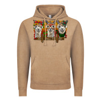 Vintage Coffee Christmas alpacas Vintage Hoodie - BarkalooDesign
