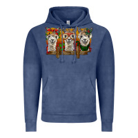 Vintage Denim Christmas alpacas Vintage Hoodie - BarkalooDesign