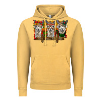 Vintage Mustard Christmas alpacas Vintage Hoodie - BarkalooDesign
