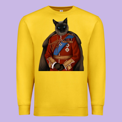 Pet Portraits, Custom Pet Portraits, Renaissance Pet Portraits, Custom Premium Sweatshirt Designed By Ranaportraitstore
