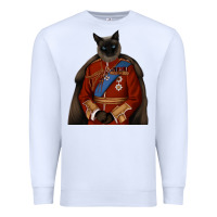White Pet Portraits, Custom Pet Portraits, Renaissance Pet Portraits, Custom Premium Sweatshirt - RanaPortraitStore