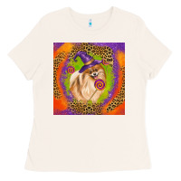 Bone Halloween Pomeranian Dog Ladies Tee - LillyAllenDesigns