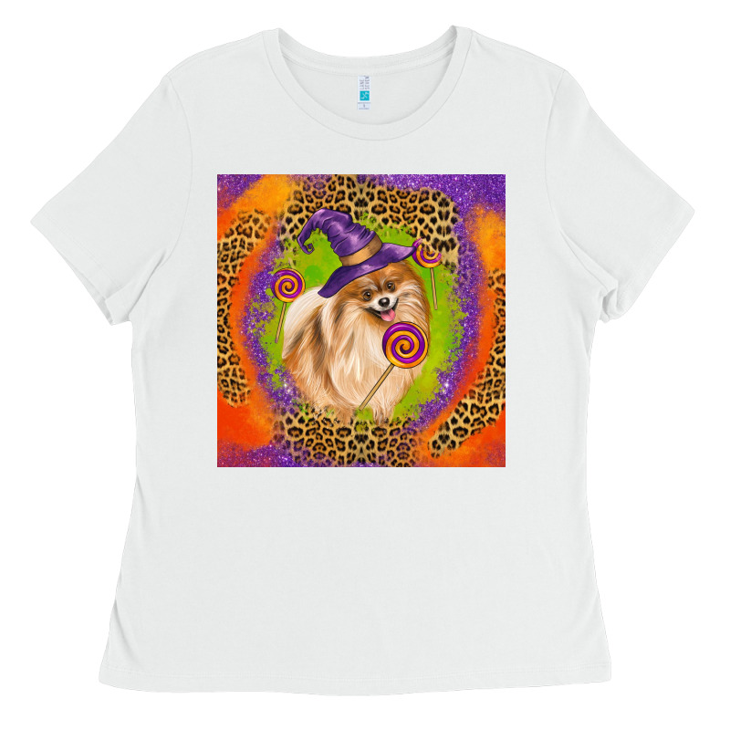 Halloween Pomeranian Dog Ladies Tee by LillyAllenDesigns | Teevron
