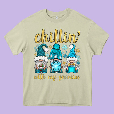 Chillin' With My Gnomies Heavy Core Tee Designed By Bundleandbundleshop