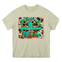 Mossy libra turquoise cowhide Heavy Core Tee - RanaPortraitStore