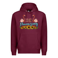 Burgundy be flamezing flamingo Premium Hoodie - BarkalooDesign