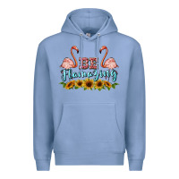 Colony Blue be flamezing flamingo Premium Hoodie - BarkalooDesign