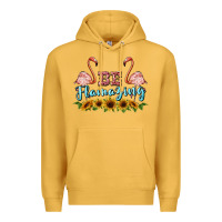 Mustard be flamezing flamingo Premium Hoodie - BarkalooDesign