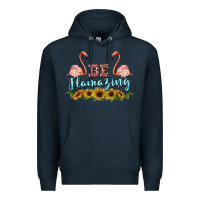 Navy be flamezing flamingo Premium Hoodie - BarkalooDesign
