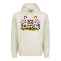 Oatmeal Heather be flamezing flamingo Premium Hoodie - BarkalooDesign