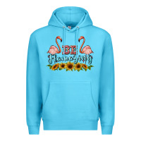 Ocean Blue be flamezing flamingo Premium Hoodie - BarkalooDesign