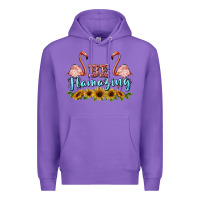 Purple be flamezing flamingo Premium Hoodie - BarkalooDesign