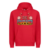 Red be flamezing flamingo Premium Hoodie - BarkalooDesign