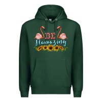 Sports Green be flamezing flamingo Premium Hoodie - BarkalooDesign