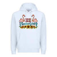 White be flamezing flamingo Premium Hoodie - BarkalooDesign