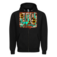 Black virgo turquoise cowhide Zipper Hoodie - RanaPortraitStore
