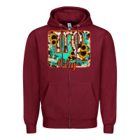 Burgundy virgo turquoise cowhide Zipper Hoodie - RanaPortraitStore