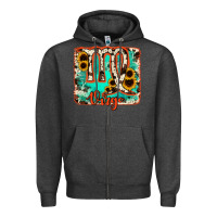 Charcoal Heather virgo turquoise cowhide Zipper Hoodie - RanaPortraitStore