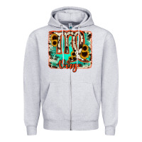 Heather Grey virgo turquoise cowhide Zipper Hoodie - RanaPortraitStore