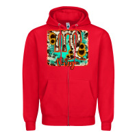 Red virgo turquoise cowhide Zipper Hoodie - RanaPortraitStore