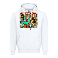White virgo turquoise cowhide Zipper Hoodie - RanaPortraitStore