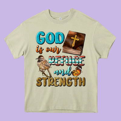 God Is Our Refuge And Strength Heavy Core Tee Designed By Bundleandbundleshop