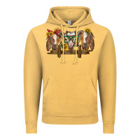 Vintage Mustard western goats Vintage Hoodie - BarkalooDesign