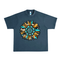 Midnight Navy gemstone sunflower Urban Heavy Tee - RanaPortraitStore