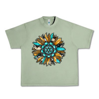 Oil Green gemstone sunflower Urban Heavy Tee - RanaPortraitStore