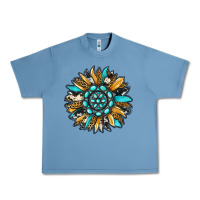 Pebble Blue gemstone sunflower Urban Heavy Tee - RanaPortraitStore