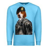 Ocean Blue Pet Portraits, Custom Pet Portraits, Renaissance Pet Portraits, Custom Premium Sweatshirt - RanaPortraitStore