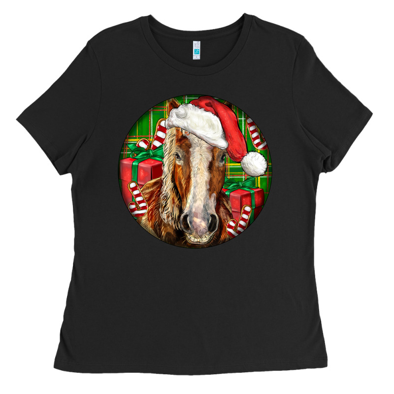 Belgian Horse  Christmas Ladies Tee by LillyAllenDesigns | Teevron