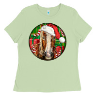 Matcha Belgian Horse  Christmas Ladies Tee - LillyAllenDesigns