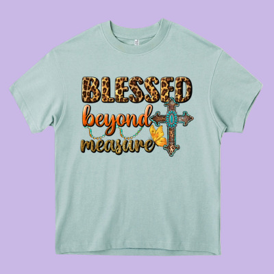 Blessed Beyond Measure Heavy Core Tee Designed By Bundleandbundleshop